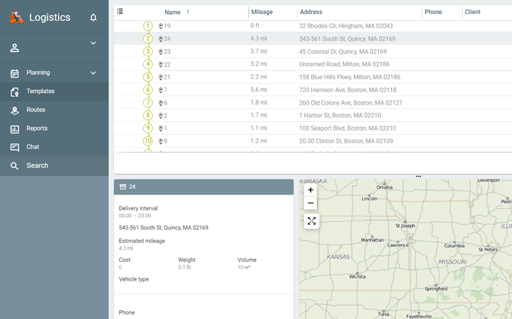 logistics - Delivery route planning